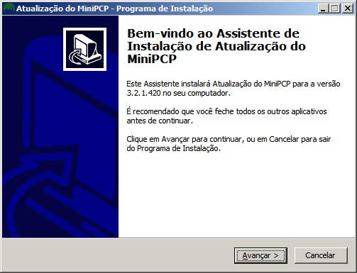 Instalador de atualização do MiniPCP