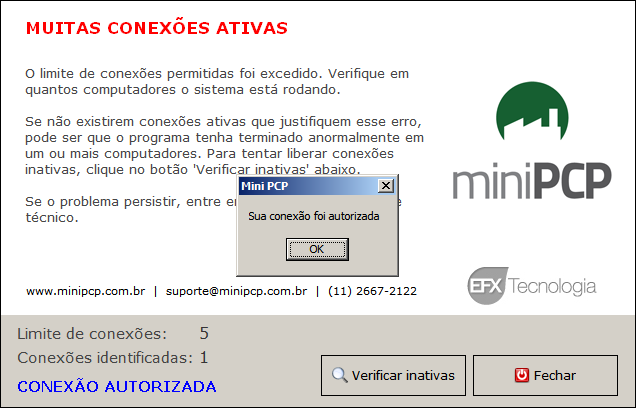 Conexão autorizada