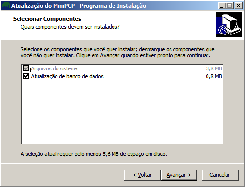 Selecionar Componentes