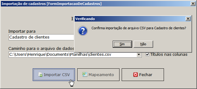 Importar CSV