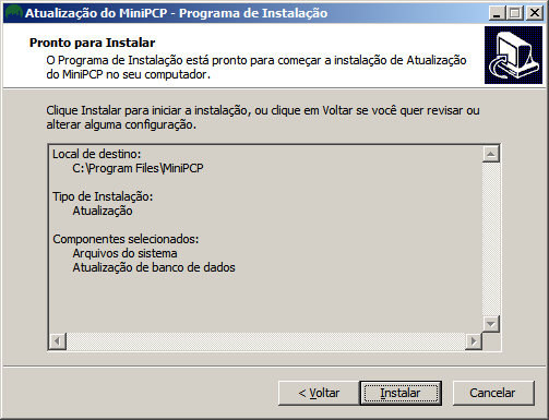 Pronto para instalar
